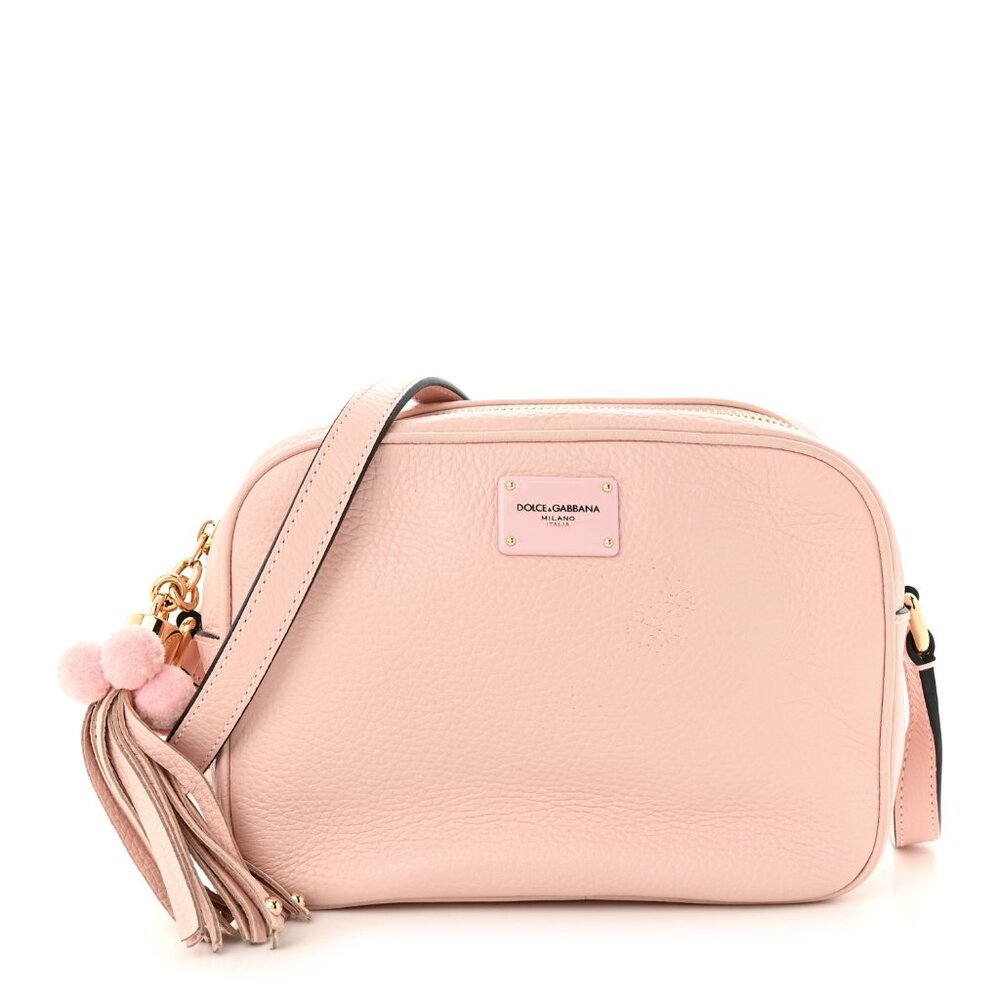AUTHENTIC DOLCE & GABBANA Pink Leather Crossbody Bag